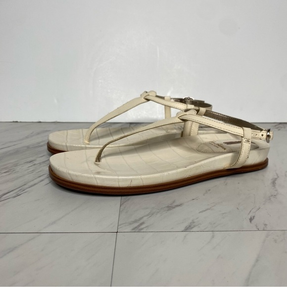 Sam Edelman Naomi Modern Ivory Crocodile Leather Sandal 6 1/2 M - Picture 14 of 14